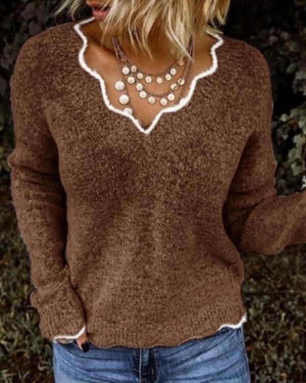 Mohair High Quality Wave Neck Sweater