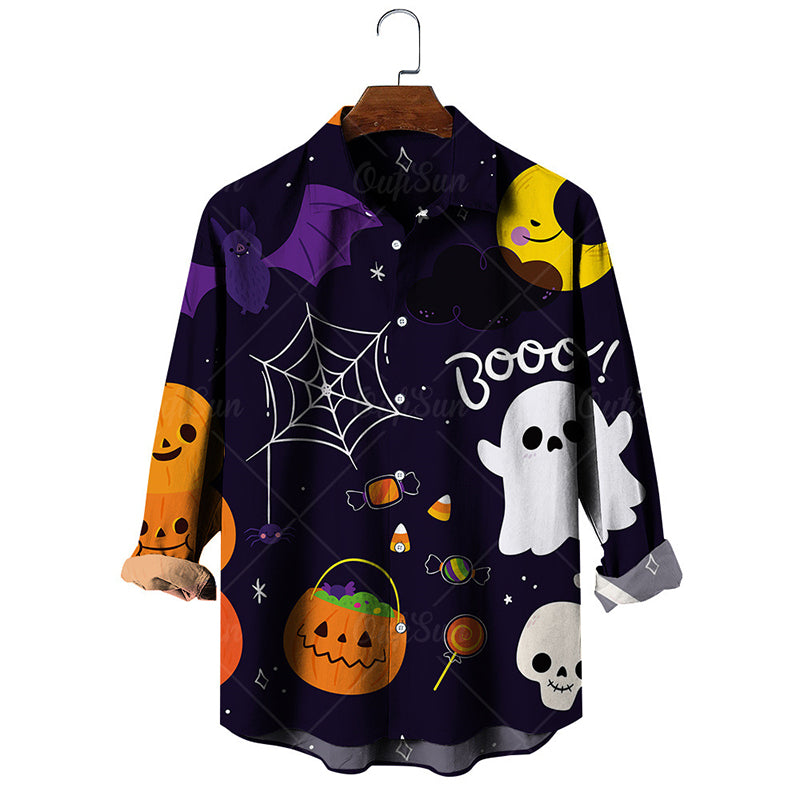 Men's Halloween Casual Long Sleeve Shirt