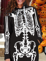 Halloween Hooded Skull Sweatshirt