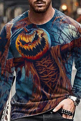 Men's Halloween Graphic Long Sleeve T-Shirt