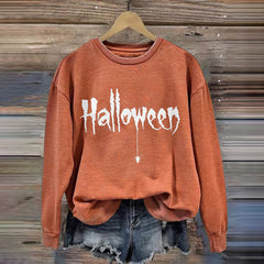 Halloween Print Long Sleeve Sweatshirt