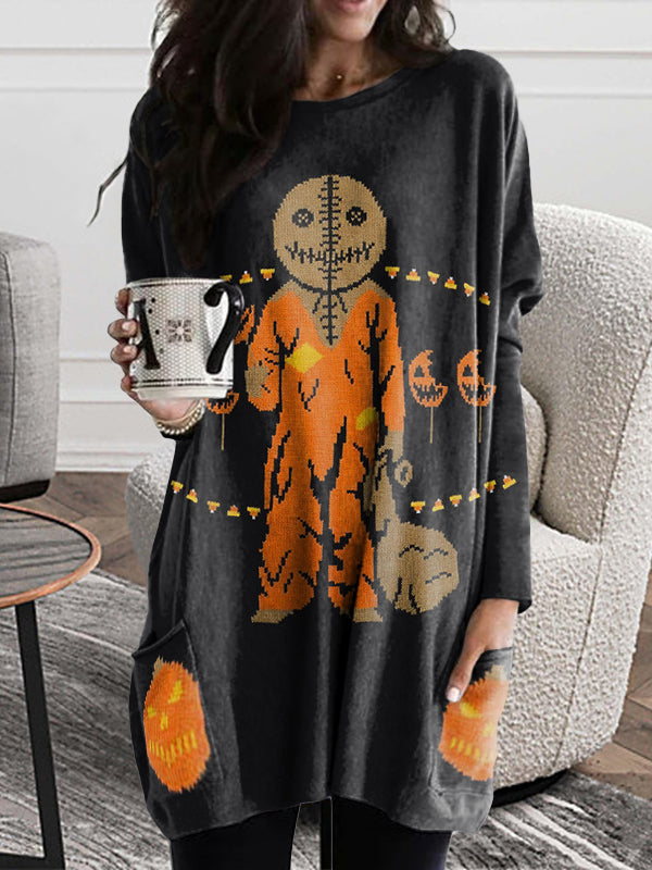 Halloween Cartoon Pumpkin Monster Tunic
