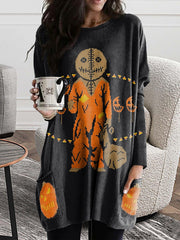 Halloween Cartoon Pumpkin Monster Tunic