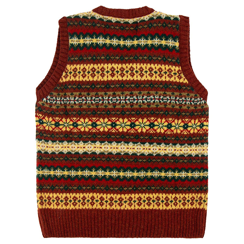 Vintage Floral Style Vest Sweater