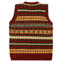 Vintage Floral Style Vest Sweater