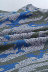 Women's Women Green Blue Short Sleeve MAMA Graphic Modern Camo Tee