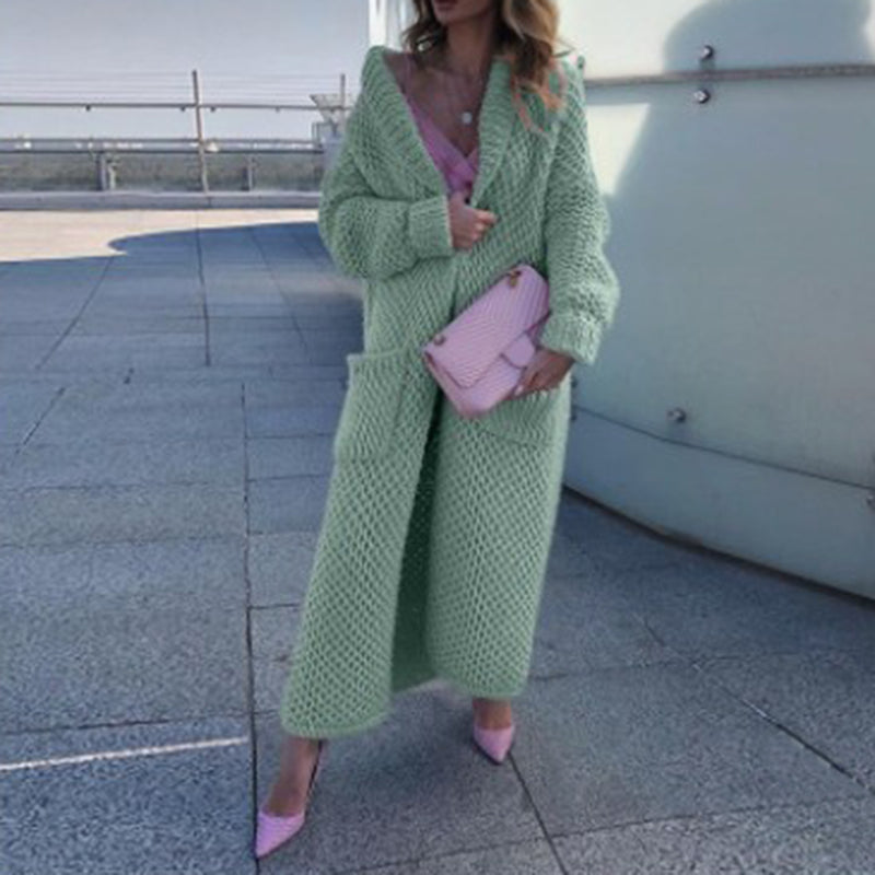 Casual Loose Hooded Knitted Cardigan