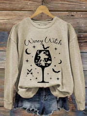 Funny Halloween Winey Witch Casual Sweatshirt