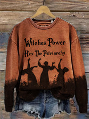 Halloween Witches Power Hex The Patriarchy Feminism Sweatshirt