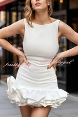 Solid Color Sexy Sleeveless Slim Mini Dress