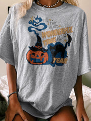 Wonderful Time Print Short Sleeve T-Shirt