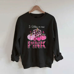 October Pink Pumpkin Print Sweatshirt