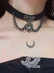 Gothic Vintage Leather Necklace
