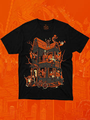 Halloween Pumpkin Devil House Short Sleeve T-Shirt