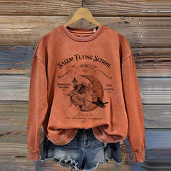 Vintage Halloween Witch Casual Sweatshirt