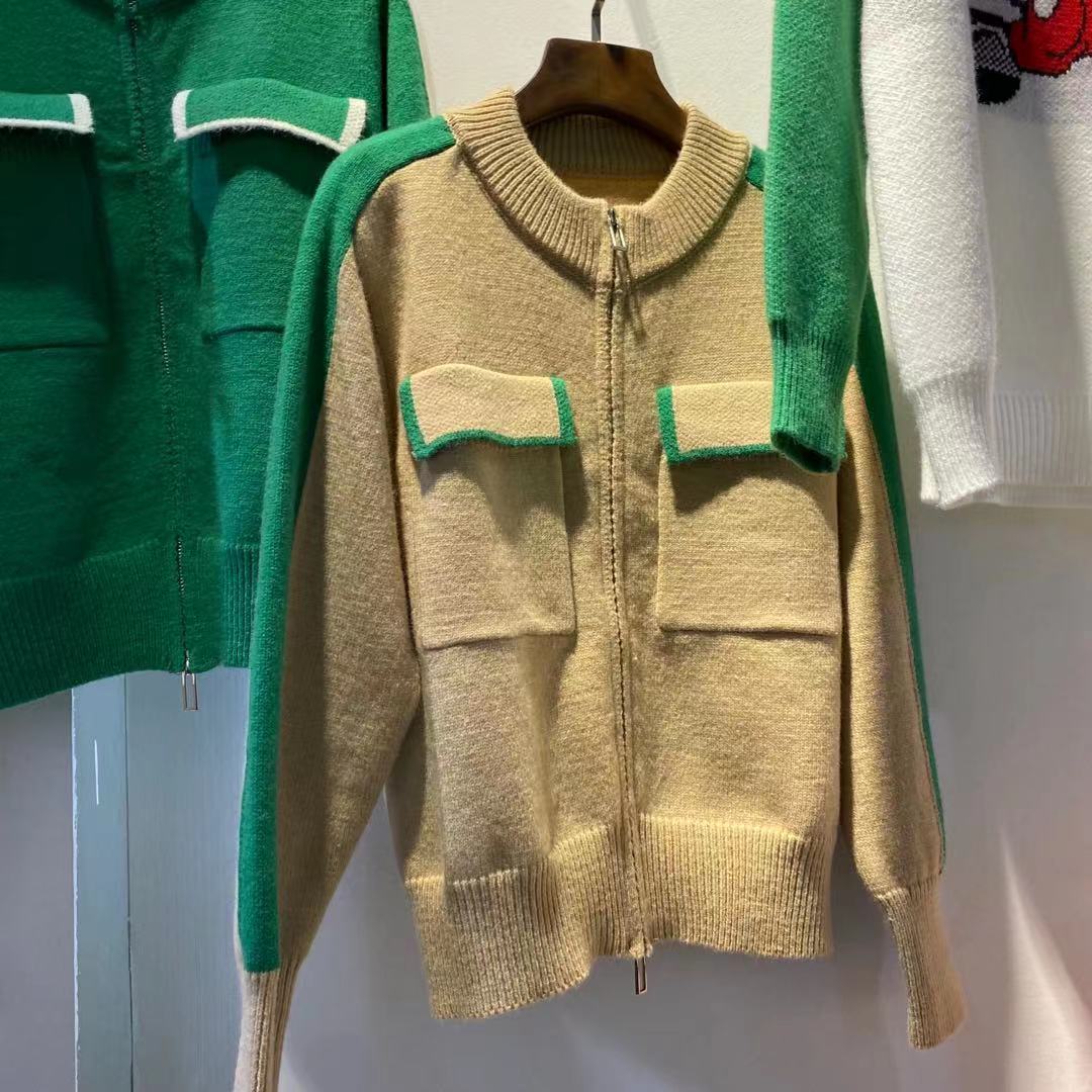 Vintage Stand-up Collar Short Cardigan Jacket