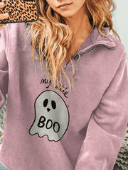 My Little Boo Print Sweatshirt