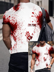 Men's Halloween I'm Fine Short Sleeve T Shirt