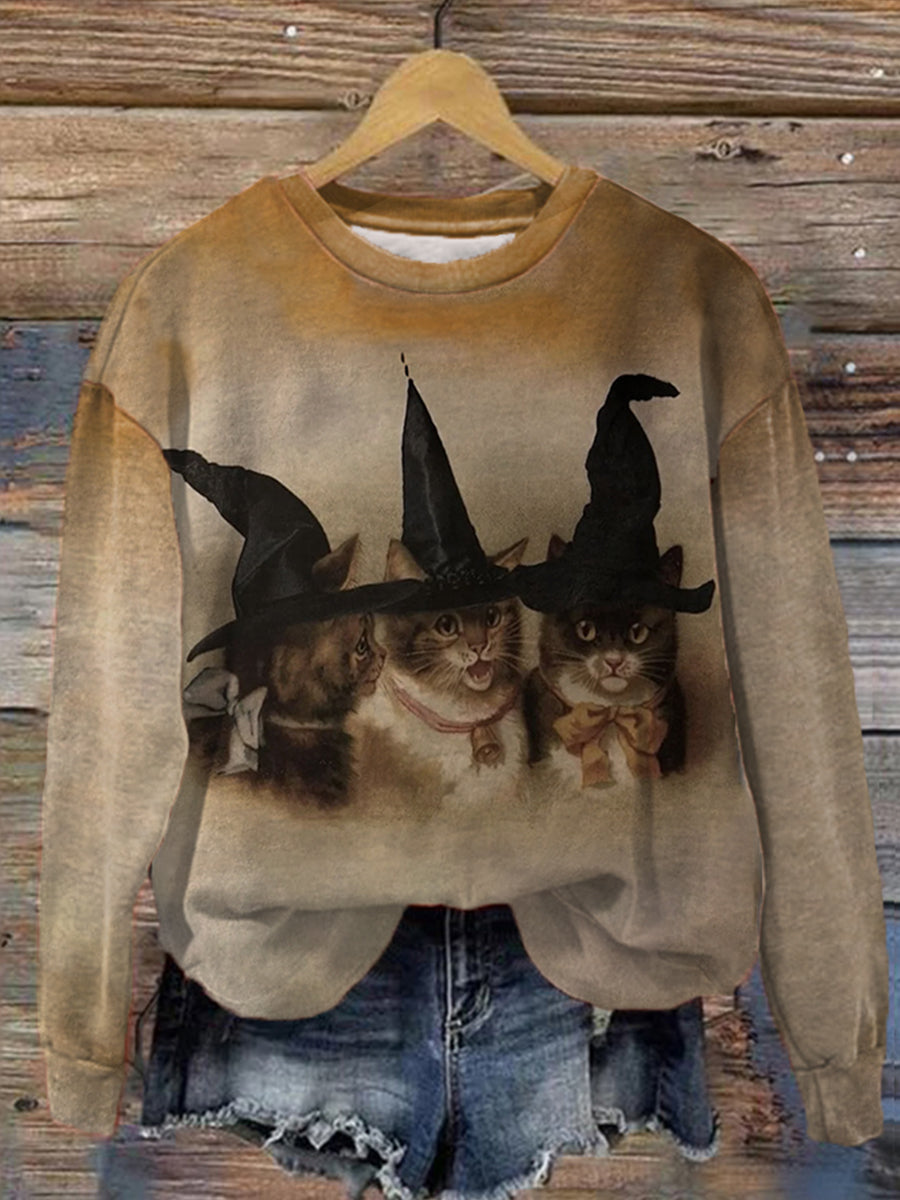 Halloween Cat Wizard Hoodie