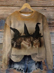 Halloween Cat Wizard Hoodie