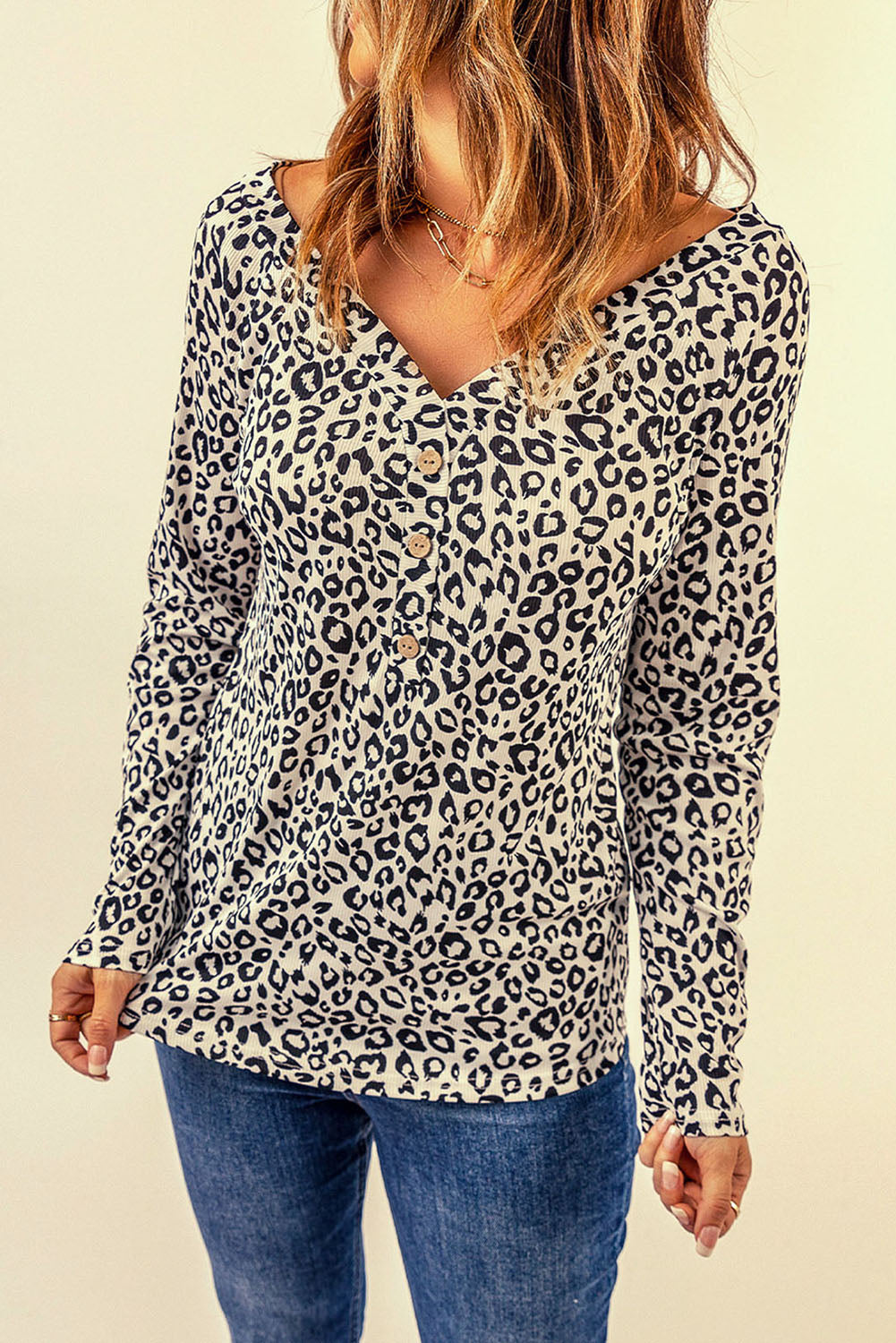Women's Leopard Long Sleeve Top