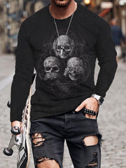 Halloween Skull Long Sleeve T-Shirt