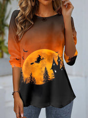Halloween Witch Print Women's T-Shirt