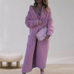 Casual Loose Hooded Knitted Cardigan