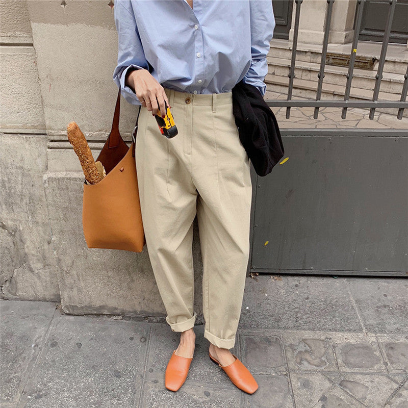 Women's Versatile loose straight-leg commuter harem pants