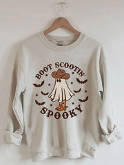 Boot Scootin Spooky Print Sweatshirt