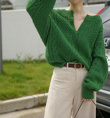 Soft Waxy Gentle Wind Twist Knit Sweater