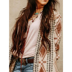 Western Style Retro Knitted Cardigan Jacket