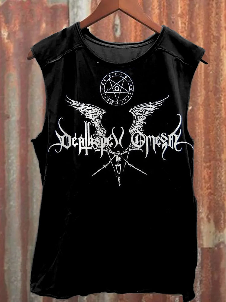 Black Metal Art  Print Vintage Tank Top