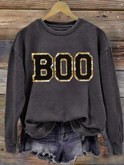 Chenille Patch Halloween Sweatshirt