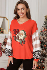 Women's Christmas Waffle Knit Top
