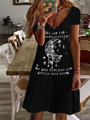 We Are the Granddaughters of the Witches You Could Not Burn Glitter Midi Dress