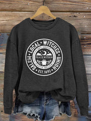 Salem Local Witches Union Halloween Washed Sweatshirt