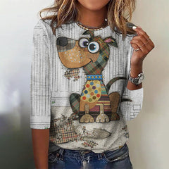 Fun Dog Print Women's T-Shirt