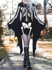 Halloween Skeleton Inspired Slim Fit Mini Dress