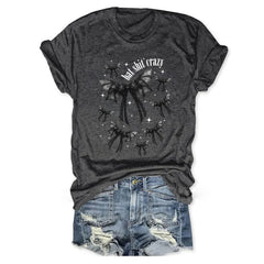 Halloween Bat Shit Crazy Gothic Coquette Bow T-Shirt