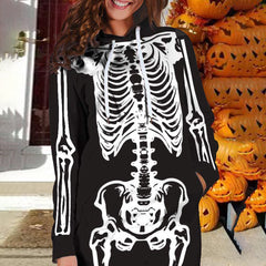 Halloween Hooded Skull Sweatshirt