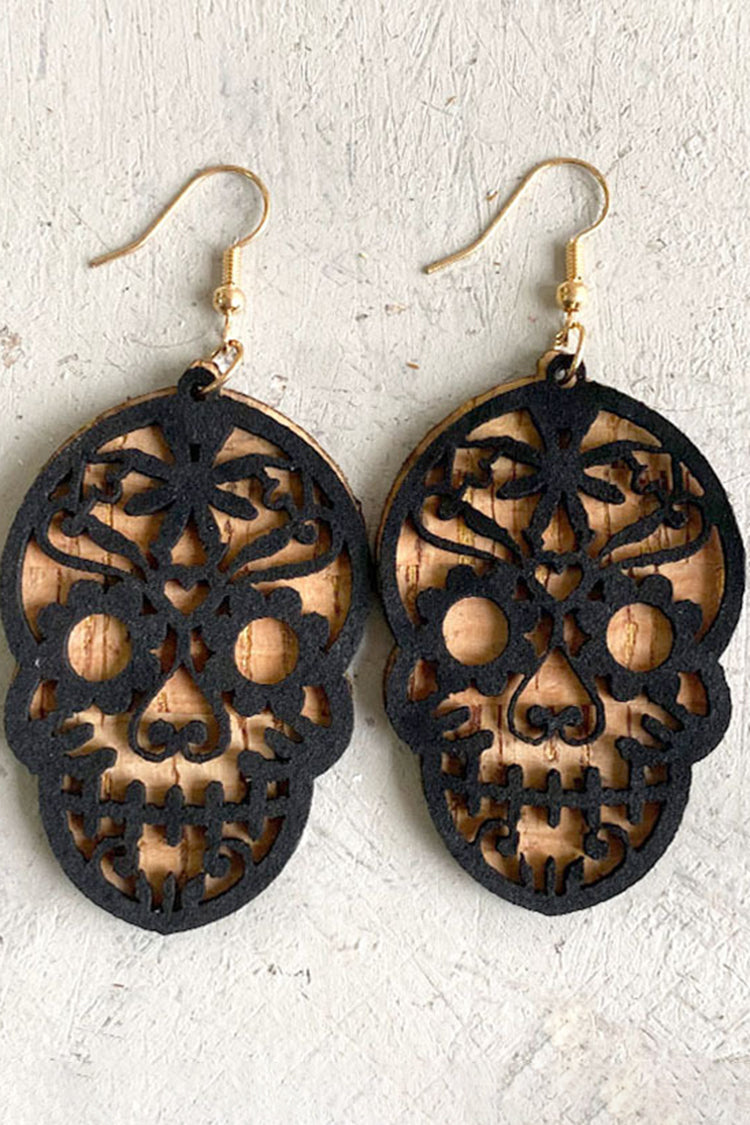 Casual Three-Dimensional Stitching Skull Earrings