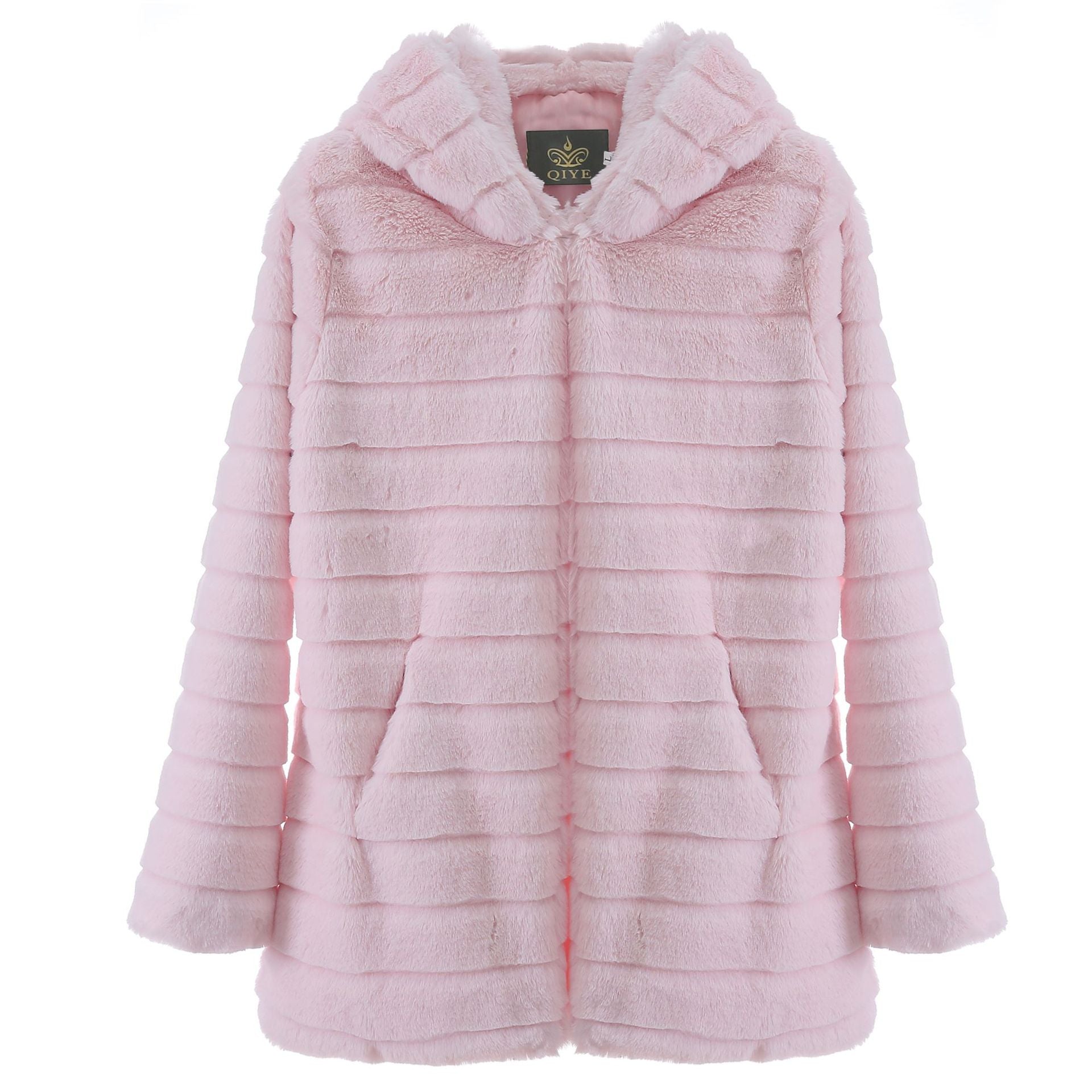 Casual Solid Color Faux Fur Coat