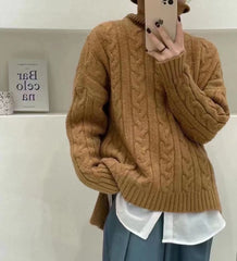 Retro Twist Lazy Loose Sweater