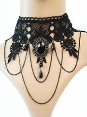 Halloween Gothic Lace Vintage Necklace