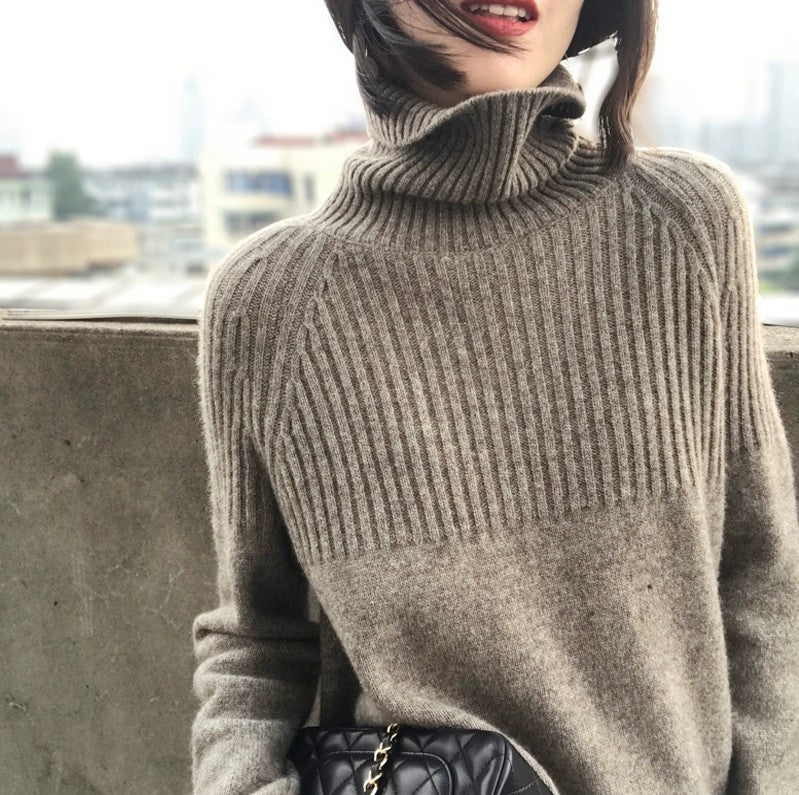 Turtleneck Retro Loose Pullover Sweater