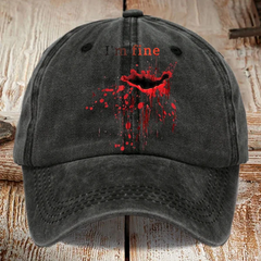 I'm Fine Bloody Printed Baseball Cap