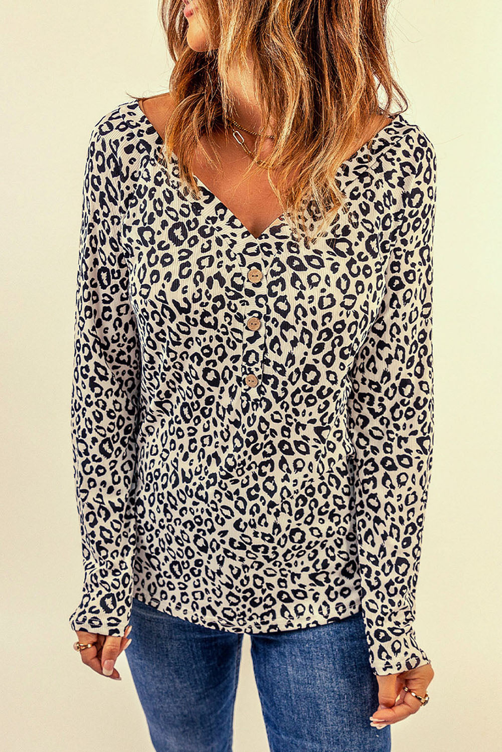 Women's Leopard Long Sleeve Top