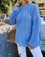 Stylish commuter crew-neck sweater