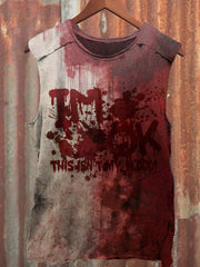 Women's I'm Ok It's Not My Blood Printed Tank Top